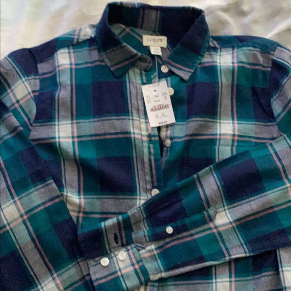 *Nwt* J.Crew Button Down Flannel - image 2